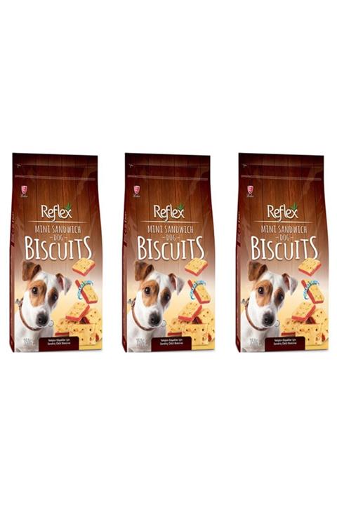Reflex Sandviç Kare Peynirli Köpek Ödül Bisküvit 350 gr 3 Adet