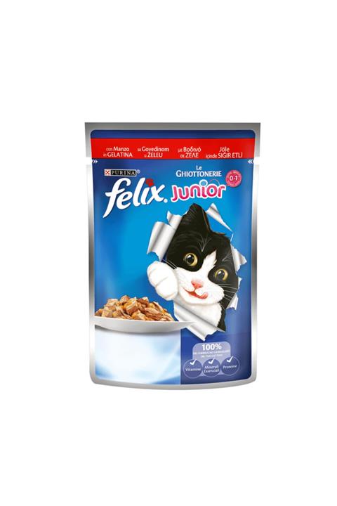 Purina Felix Yaş Kedi Maması Sığır Etli Yavru Kediler 100 Gr