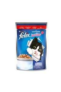 Purina Felix Yaş Kedi Maması Sığır Etli Yavru Kediler 100 Gr