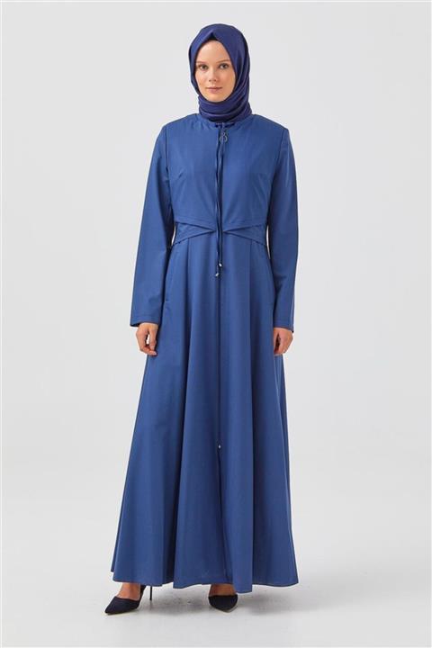 Vivencia Aller Dikişli Indigo Pardesü