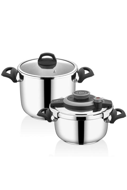 FALEZ Powercook 4+7 Litre Düdüklü Tencere Set Fddk1042