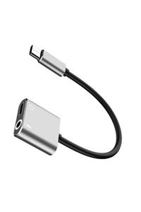 Ally Mobile Usb Type C Audio 3.5mm Kulaklık Ve Şarj Dönüştürücü Kablo