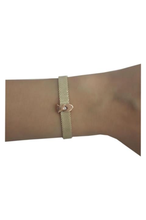 My Story Uzay Roketi Klipsi Rose Hasır Bileklik Için Gümüş Charm