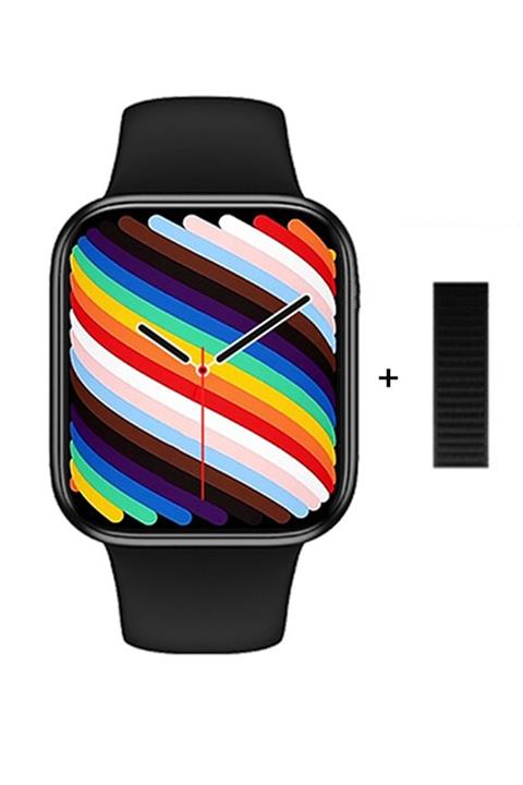 TEKNOSİNERJİ Hw19 Smartwatch 6 Serisi 1.77 İnç Ekran 44mm Aktif Çift Düğme Kadın Erkek Akıllı Saat
