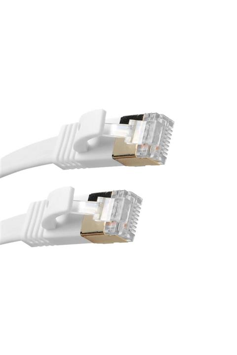 Dark 1m Cat7 Bc Awg30 Ftp Beyaz Slim Patch Network Kablosu