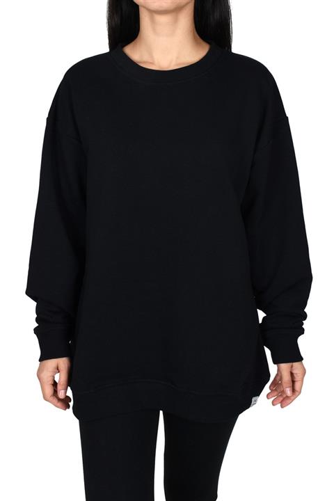 Co&Mi Oversıze Baskısız Basıc Sweatshırt-siyah