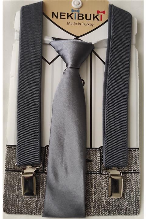 NEKİBUKİ Erkek Çocuk Kravat Pantolon Askı Seti 1-9 Yaş