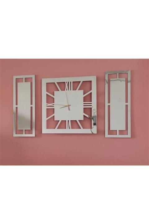 Mavişim Gümüş Set Duvar Saati 3'lü