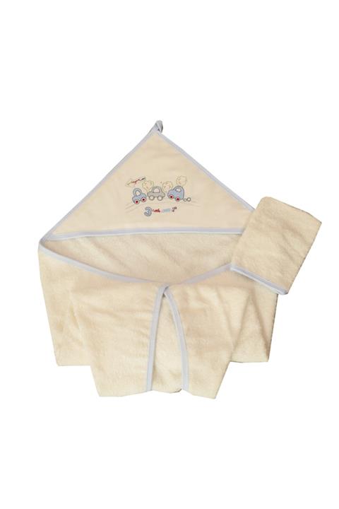 Emsun Keseli Pamuklu Bebek Havlu