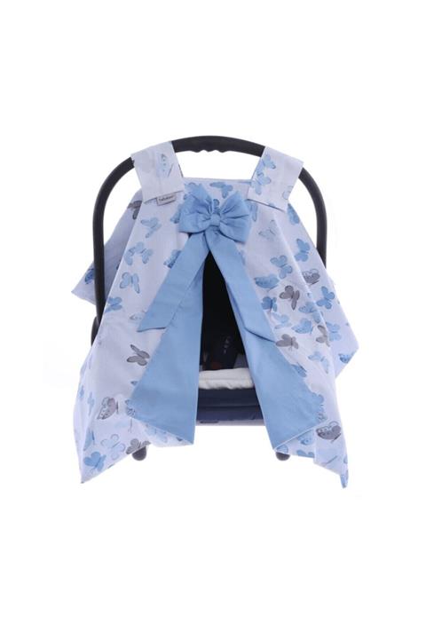 Bebekevi 1034 Kelebek Baskılı Puset Örtüsü