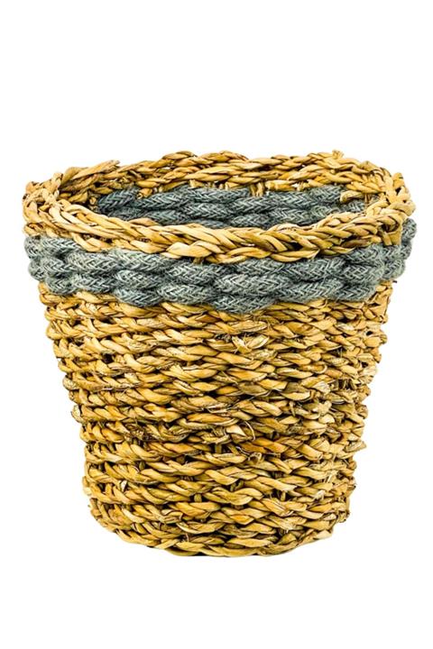 Fidanburada Lanesse Hasır Saksı Gri 15cm