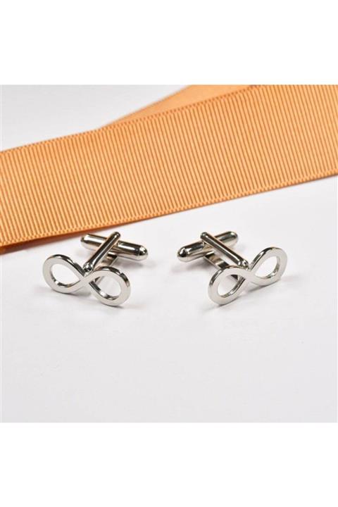 Nida Jewelry 925 Ayar Gümüş Sonsuzluk Kol Düğmesi
