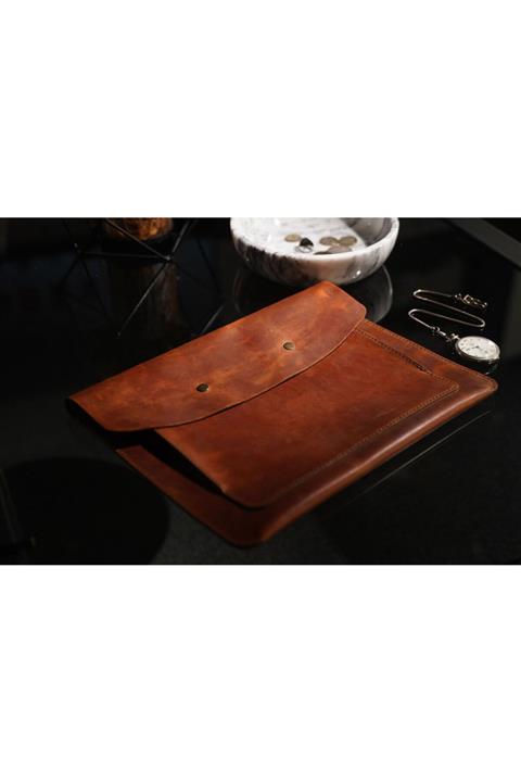 Ledaleather Macbook (13”) Çantası (camel)