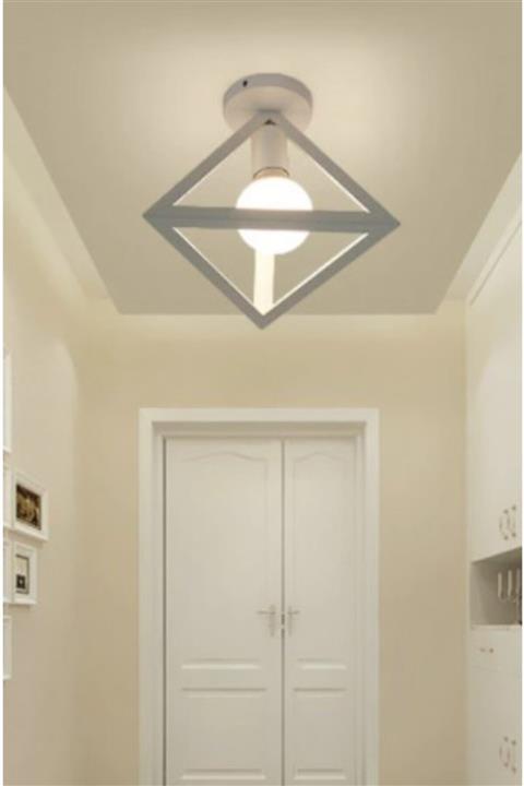 Lambadar Petek Yeni Tarz Detaylı Rustik Model Üçgen Tekli Plofonyer Avize