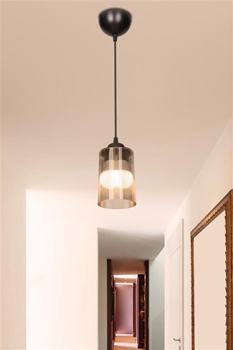 Modelight Bal Optik Promo Sarkıt Çift Ampul Görünümlü Cam Avize