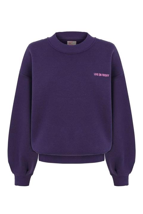 Love On Friday Luna Oversize Eşofman Üstü (astral Mor)