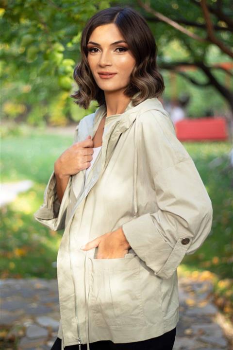 Balbu Butik Çağla Yeşili Yağmurluk