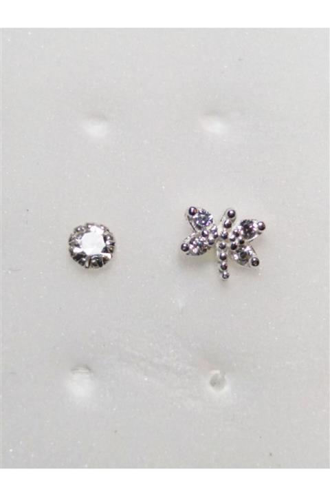 Si&Si Accessories 925 Ayar Gümüş 2 Adet Zirkon Taşlı Hızma Set 40