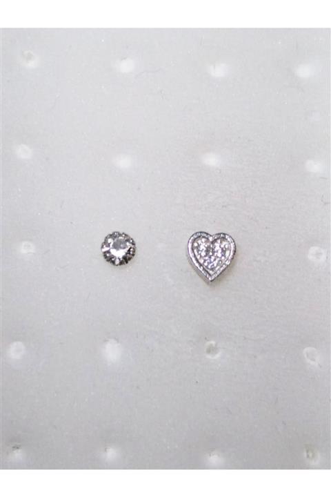 Si&Si Accessories 925 Ayar Gümüş 2 Adet Zirkon Taşlı Hızma Set 26