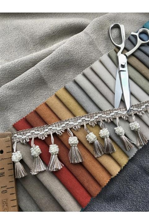 Saççax Exclusive Vizon Krem Renk Dut Saçak Serisi Perde Püskül