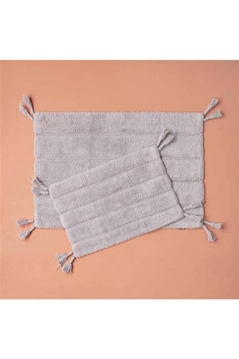 Bella Maison Barren 2 li Paspas Takımı Gri (60X90 CM)