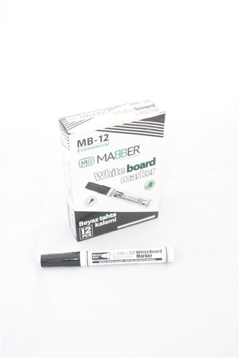 mabber Maber Beyaz Tahta Kalemi Mb-12 Siyah 12'Li Paket
