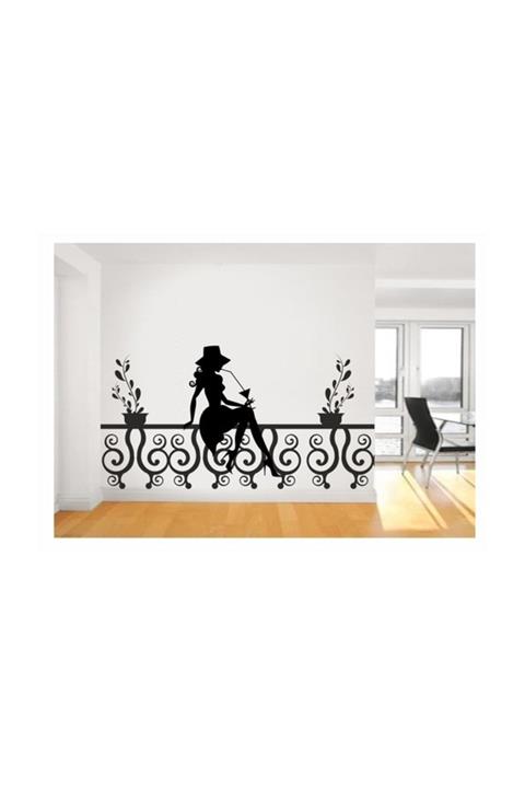 Sticker Sepetim Kadın Duvar Sticker