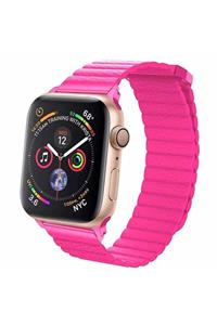 dijimedia Apple Watch 42mm Krd-09 Deri Lop Kordon Kırmızı