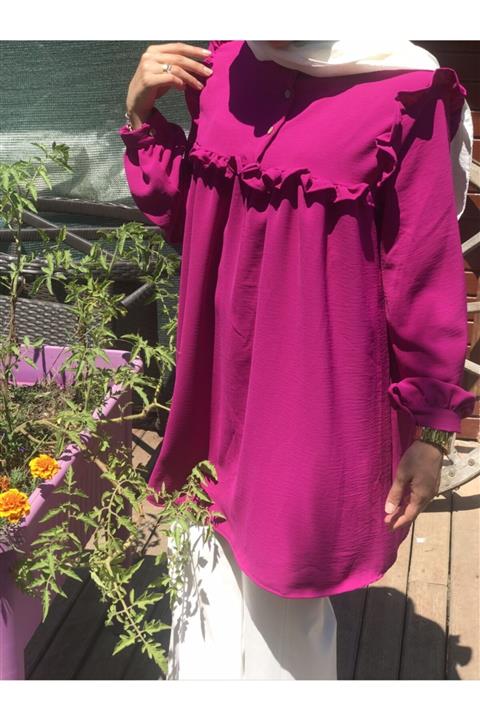 moda DY butik Kadın Mor Gömlek