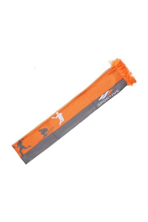 Povit Sportive Logolu Turuncu-gri Atkı