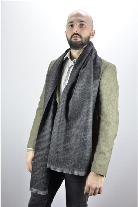 moda kaşkol Moda Siyaz Çizgili Akrilik Dokuma Atkı