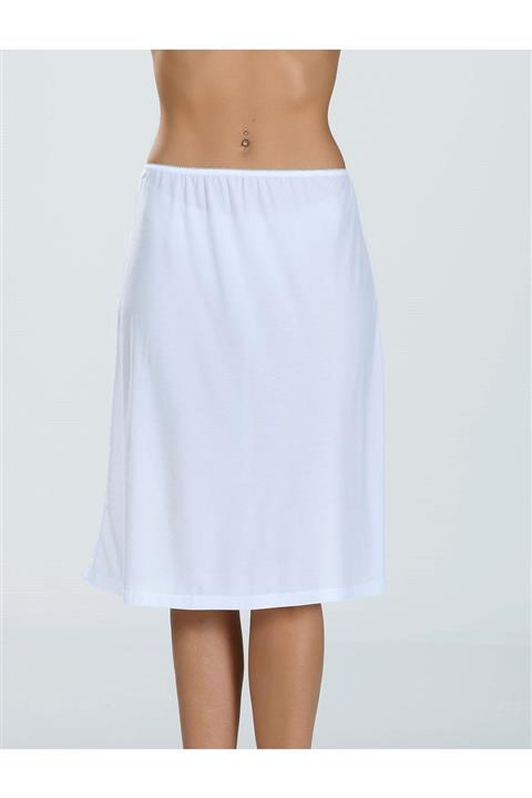 NBB Kadın Beyaz  Uzun Dizaltı Jüpon 2901