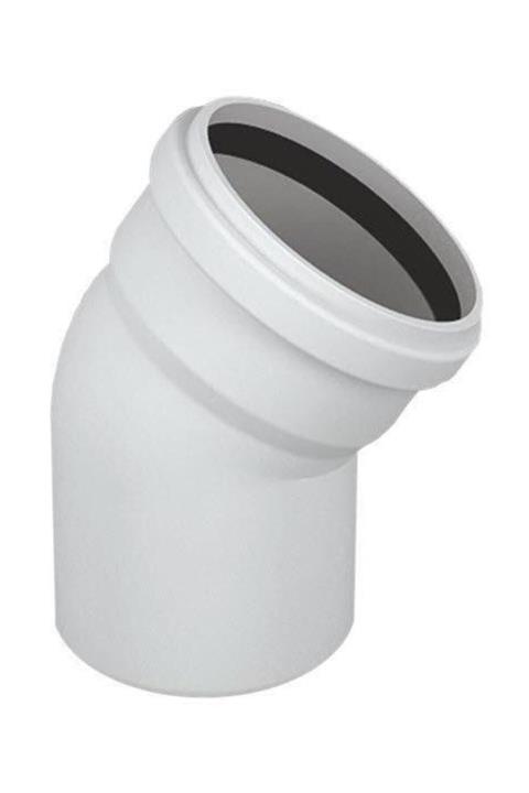 AKSUFEZ 75/45 Pvc Açık Dirsek