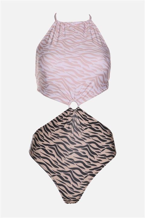 TRENDYOLMİLLA Çok Renkli Mix Baskılı Halka Detaylı Mayo TBESS22MA0035