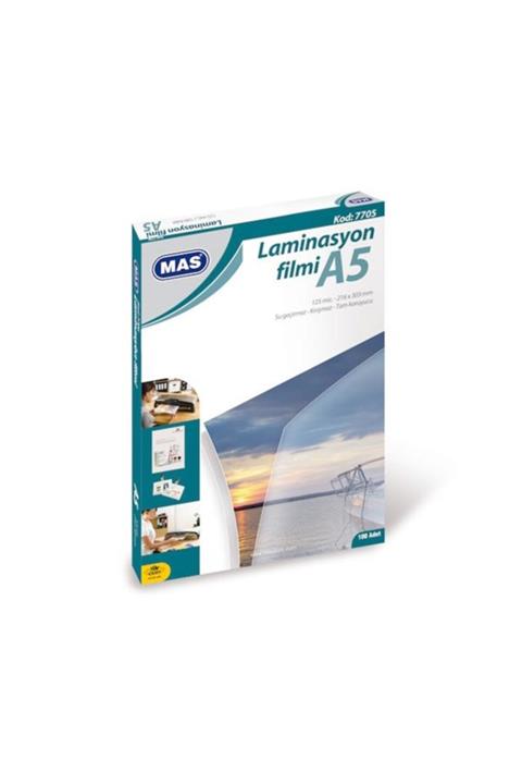 Mas 7705 Laminasyon Filmi 125 Mic. A5 100lü Pk.
