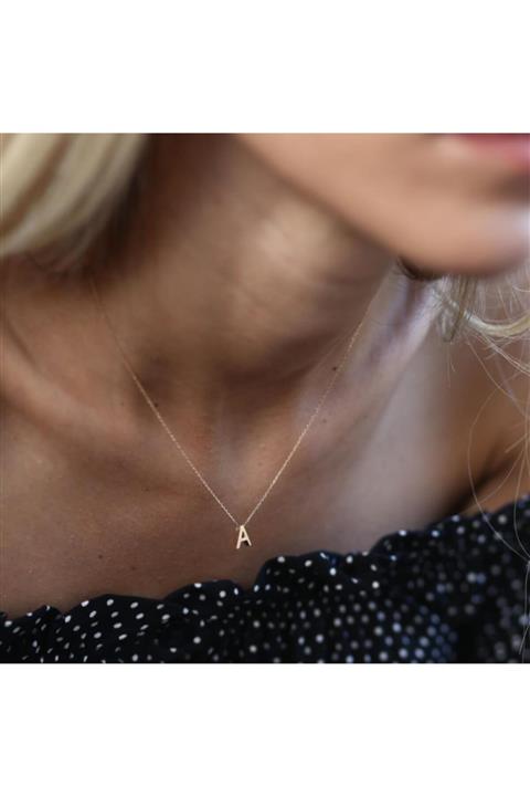 ByGoldenHouse Üç Boyutlu Harf Kolye