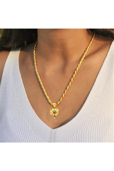 UKBA GOLD 8 Ayar Altın Yonca Kolye