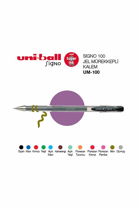 Uni Um-100 Fine 0,7 Jel Siyah (12'li Kutu)