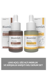 Biomish Leke Açıcı, Göz Altı Morluk Ve Kırışıklık Karşıtı Ikili Serum Set