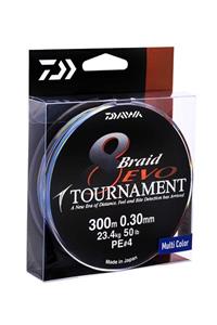 DAIWA Daiwa Tournament 8 Braid Evo Multi Color 300mt İp Misina 0.26mm