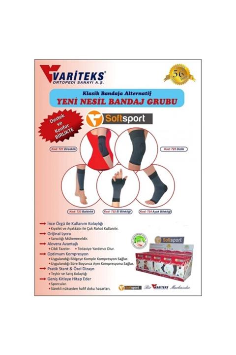 MEDİKAL Variteks Softsport Elastik Örme Ayak Bilekliği 23-28 Cm Large