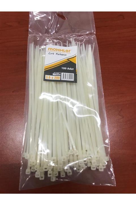 OEM Beyaz Mohhler 3.6x200 Cırt Kelepçe 100 Lü