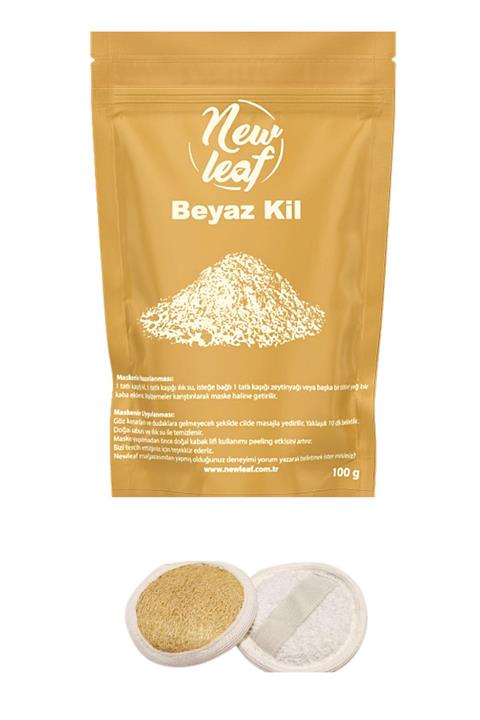 Newleaf Beyaz Kil 100 G Ve Yüz Için Kabak Lifi 2'li Set