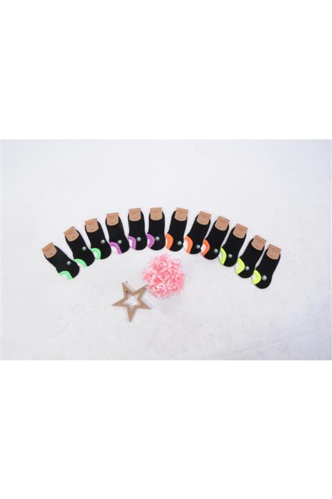 Ozzy Socks 12'li Bambu Havlu Neon Kadın Sneakers Pati