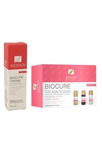 Bioder Yüz Bölgesi Için Tüy Azaltıcı 2'li Set - Tüy Azaltıcı Kür Yüz Için 3x5 Ml + Tüy Azaltıcı Krem 30 Ml