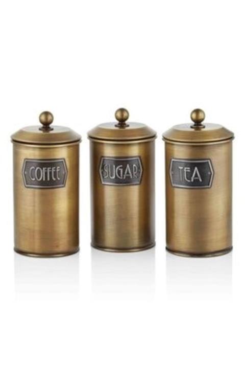 The Mia Çay Şeker Kahve Kavanozu - Gold