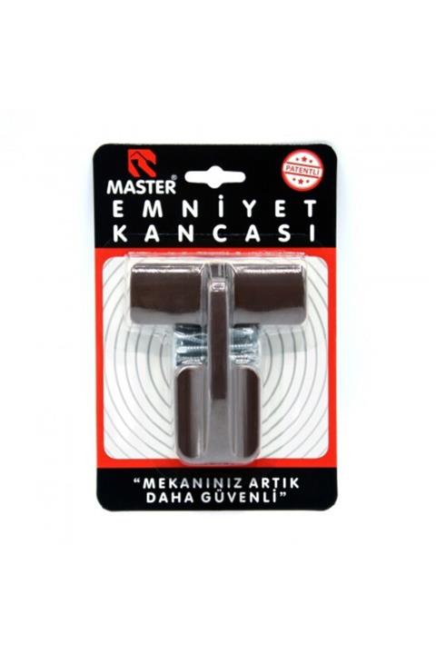 Master Lüks Emniyet Kancası, Kapı Emniyeti Kancası, Pencere Güvenliği, Pry Guard , K.kahve Renkli