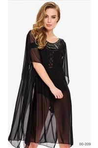 Argento Kadın Siyah Kaftan Pareo