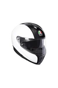 AGV Sportmodular Solid Plk Carbon White Çene Açilir Kask-xxl