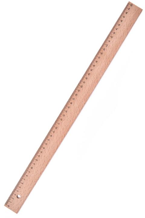 KIRTASİYEM Vernikli Ahşap Cetvel 50 cm
